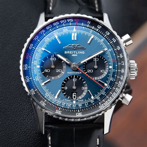 breitling blu|breitling navitimer blue dial.